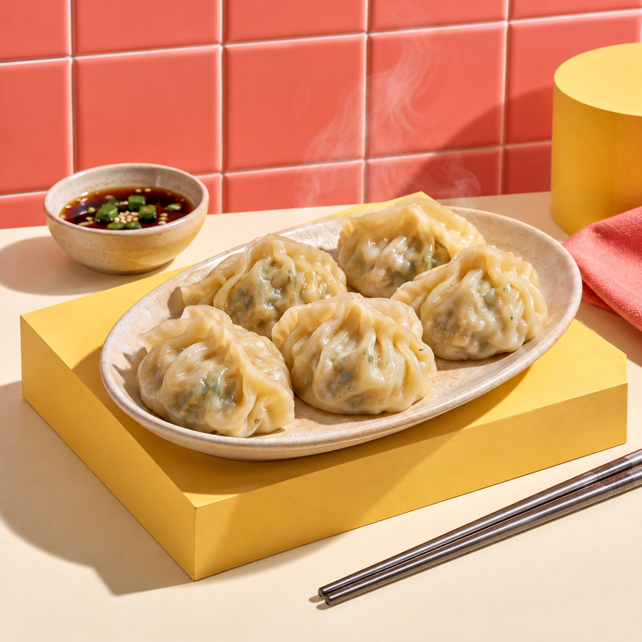 AI-generated illustration for Seoul Bukchon & Samcheong: Top 3 Mandu (Korean Dumpling) Restaurants; not a featured restaurant